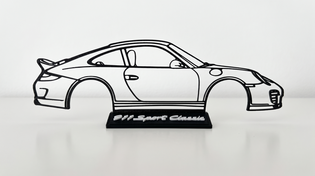 Porsche 911 Sport Classic Silhouette - Tischdekoration