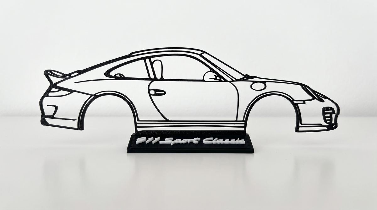 Porsche 911 Sport Classic Silhouette - Tischdekoration
