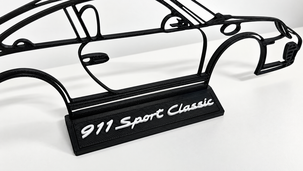 Porsche 911 Sport Classic Silhouette - Tischdekoration